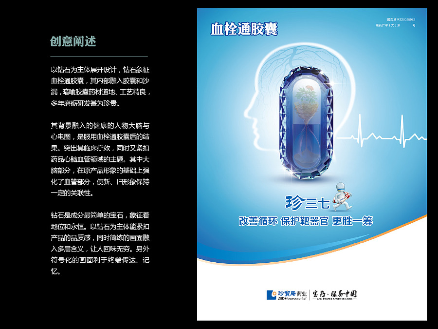 血脈相融，匠心所致——血栓通膠囊創意海報設計賞析
